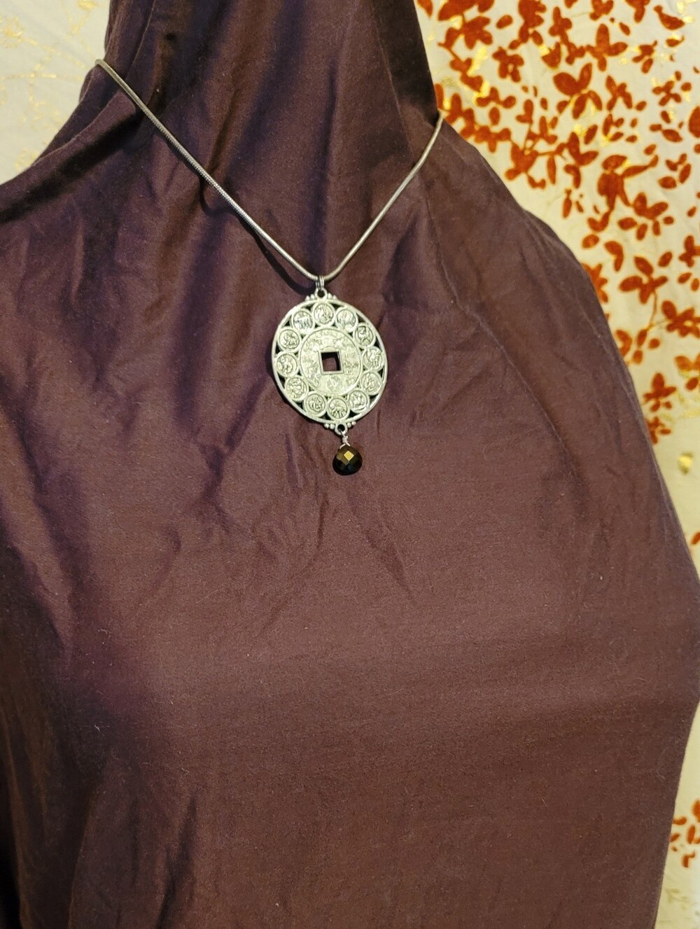 Silver Tone Chinese Zodiac Pendant Necklace